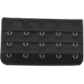 Black 5 Rows Hook and Eye Tape Extension Bra Strap Extender 15 Pcs for Women. 