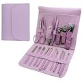 16 Pcs Manicure Pedicure Set, Professional Nail Clipper Kit Stainless Steel Nail Scissors Grooming Kit with PU leather case, Cuticle Remover Tools. 