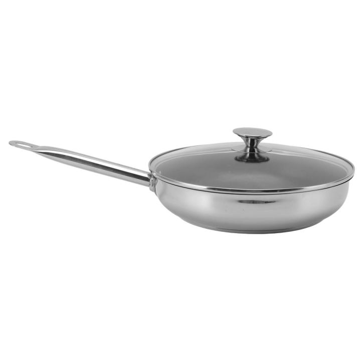 Non Stick Cookware, Corrosion Resistant Non Stick Pan 304 Stainless Steel Scratch Proof Dishwasher Safe with Lid for Fried Fish