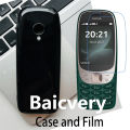 Fashion Soft silicone TPU Back Cover For Nokia 6310 2021 2,8 TA-1400 Phone Funda Case with Screen Protector Film. 