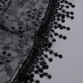 New Women Triangle Scarf Church Prayer Shawl Embroidered Lace Veil Floral Tassel Veils mantillas for the Church's Tassel Scarve. 