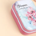 1*Mini Flower Tin Trinket Jewelry Box Tinplate Storage Case Small Rectangul. 