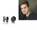 Stainless steel mens earrings - Black. 