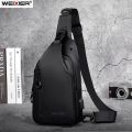Weixier Men's Chest Bag 2021 New Outdoor Sports Messenger Bag Multifunctional Waterproof Oxford Cloth Shoulder Bag Sling Bag Men. 