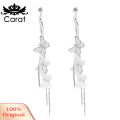 Fashion Women Butterfly Tassel Long Dangle Rhinestone Stud Earrings Jewelry. 