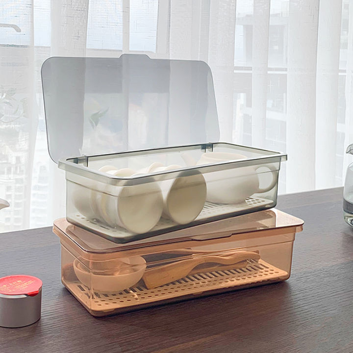 Transparency%20Storage%20Box%20For%20Tea%20Set%20Cup%20With%20Lid%20&%20Drain%20Dustproof%20Cutlery%20Holder%20For%20Kitchen%20Bayline%20-%20Image%203
