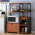 Kitchen Cabinet Shelf Organizer with Microwave Oven Stand Storage Rack. 