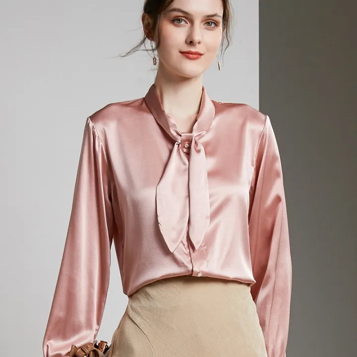 Woman%20Silk%20Shirt%20Long%20Sleeve%20Shirt%20Ladies%20Tops%20Blouses%20Wear%20-%20Blouse%20For%20Women%20-%20Image%203