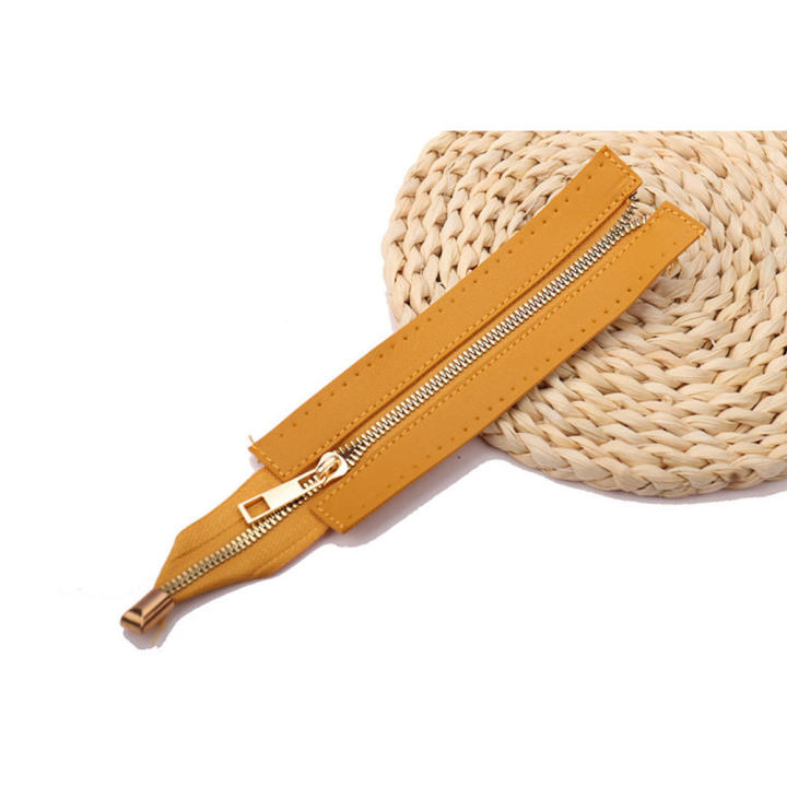 Leather%20Accessories%20Metal%20Tooth%20Zipper%20Manual%20Bag%20PU%20Pull%20Chain%20/30cm%20Woven%20Foreskin%20-%20Image%209