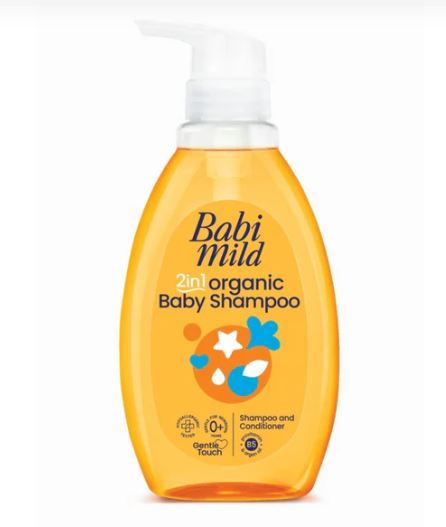 Babi Mild 2 in 1 Organic Baby Moisturizer Shampoo (380ml)