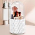 Multipurpose 360° Rotating Makeup Brush Bucket 5 Compartments Waterproof with Lid Makeup Brush Holder for Lipstick Pen Office. 