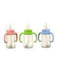 Baby Newborn Baby Standard Caliber Feeding Bottle with Silicone Pacifier Straw Handle PP Plastic Drinking Water Bottle.
