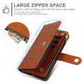 YM016 Rhombic Zipper Card Wallet Leather Phone Case with Lanyard For Google Pixel 8 Pro. 