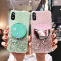 Phone case VIVO Y90 Shiny Ring Case Glitter Soft Transparent Makeup Mirror Cases For VIVO Y90 Back Cover Stars Moon Girls. 
