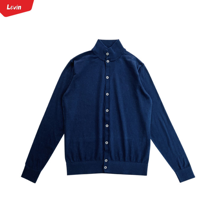 Men's%20Long%20Sleeve%20High%20Neck%20Cardigan%20Winter%20Sweater%20From%20Levin%20-%20Image%209