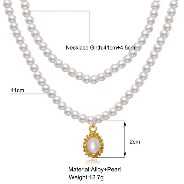 Trendy%20Double%20Layer%20Pearl%20Necklaces%20for%20Girls%20Choker%20Simple%20Stylish%20-%20Fashionable%20Necklace%20for%20Women%20New%20Collection%20Party%20Gift%20Jewelry%20-%20Image%204