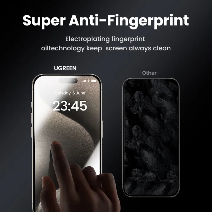 UGREEN%202PCS%20Privacy%20Screen%20Protector%20for%20iPhone%2015%20Pro%20Max%20Anti-Spy%20Tempered%20Glass%20Screen%20Protector%20Easy%20Installation%20Frame%20-%20Image%207