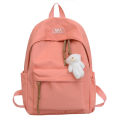Backpack Trendy Multicolor Student Backpack Outing Leisure Bag Fashion Pendant Junior High School High School Student College Student School Bag.