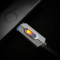 Smart USB Charging Cable, 1M/3.2FT Micro Nylon Braided Syn Auto Disconnect Charger Cord With LED Lighting Indicator For Mobile Phone.