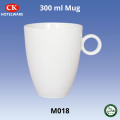 CK Porcelain, 300 ml HQ White Mug (Halal Certified) Mug Cup.