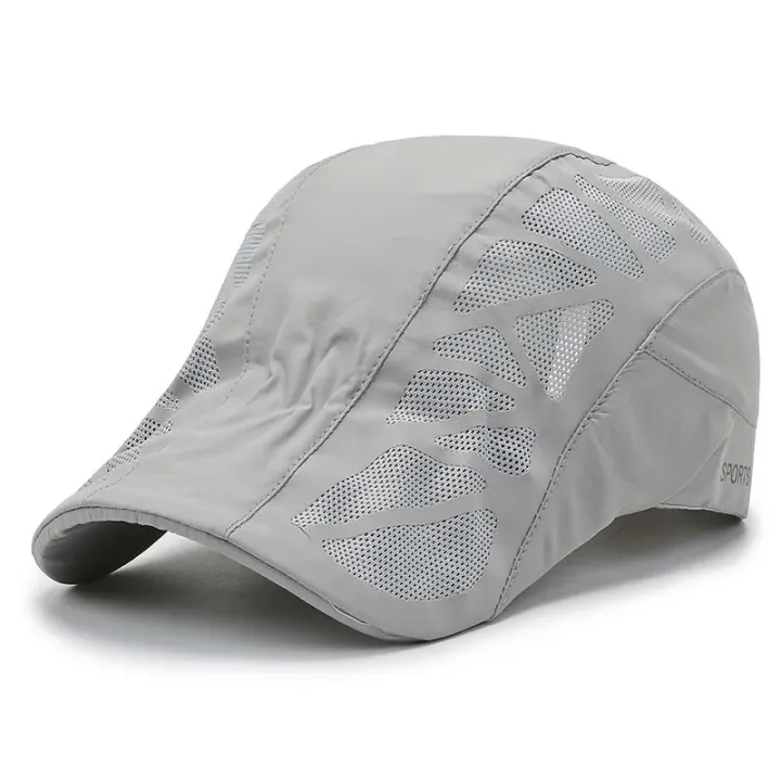 Summer%20Sports%20Mens%20Sun%20Hats%20Breathable%20Mesh%20Quick-drying%20Visor%20Caps%20Outdoor%20Gorro%20Hombre%20Boina%20Golf%20Hat%20Fashion%20Solid%20Flat%20Cap%20-%20Image%205