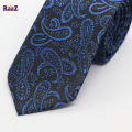 Black And Blue Floral Men's Necktie.