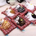 Stuffed Toys Lovely Simulation Animal Doll Plush Lazy Sleeping Cats Plush Toy with Sound Home Decorations. 