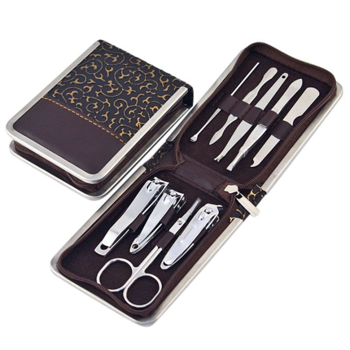 9%20Pcs%20Carbon%20Steel%20Nail%20Clippers%20Set%20Professional%20Scissors%20Suit%20With%20Box%20Trimmer%20Grooming%20Manicure%20Cutter%20Kits%20For%20Nail%20Tools%20-%20Pedicure%20Set%20-%20Image%202