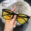 Square Round Sunglasses Women Men Driving Goggles Yellow Lens Transparent Optical Eyewear Frame Color Sun Glasses lunettes solei. 