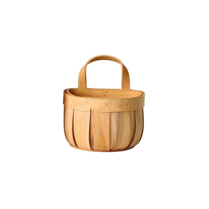 QUTDI%20Retro%20Durable%20Hand%20Woven%20Wooden%20For%20Kitchen%20Gardens%20Vegetable%20Flower%20Pot%20Letter%20Basket%20Flower%20Nasket%20Storage%20Basket%20Wall%20Basket%20-%20Image%202