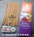 NISHAN Keshar Chandan 6INCH Premium DHOOP STICKS 1BOX 24PCS. 