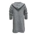 Men Loose Long Cardigan Solid Color Long Sleeve Hooded Open Front Hoodies Sweaters Fall Winter Knitted Coats with Pockets.