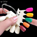 Myyeah 10Pcs Nail Art Natural Clear False Nail UV Gel Painting Practice Board Crown Color Display Plate Manicure Tool. 