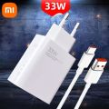 Redmi 33W Fast Charger Fast Charger 33W Turbo Charge Eu Qc 4.0 Adapter 3A Usb Type C Cable. 