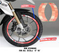 Wheel Stickers Reflective Decals for Motorcycle Rim Tape Strips -Gixxer Racing Red. 