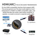 HDMI-compatible Audio Extractor HDCP CEC Optical TOSLINK SPDIF 3.5mm RCA Converter 4K x 2K 3D HDMI-compatible Splitter Adapter.