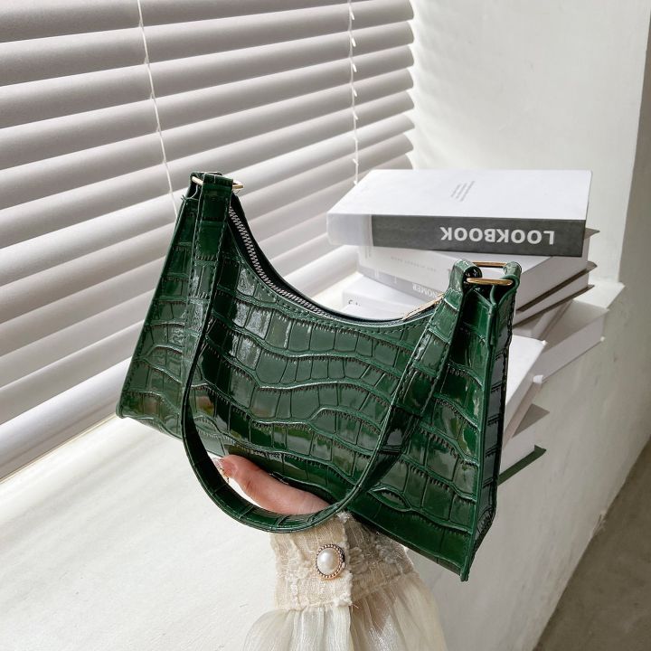 Armpit small square bag women's 2023 summer new trendy fashion popular France texture stone pattern shoulder bag wholesale