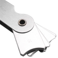 ICQURBT Radius Gauge Set,8Pcs Stainless Steel Radius Fillet Gauge Measuring Tool (R0.3-1.5/ R1-6.5/ R7-14.5/ R15-25).
