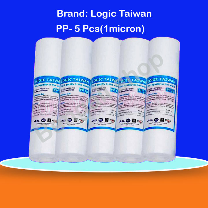 Water Filter Accessories Logic Taiwan(5)Piece PP-1 Micron 90 Gm Sediment Water Filter Kit.