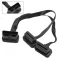 OBD2 One-divided-two 16-pin Extension Diagnostic Cable For OBD Interface Car. 