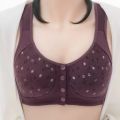 Printed Maternity Bra with Front Button Comfortable Silk Undergarment for Women.
