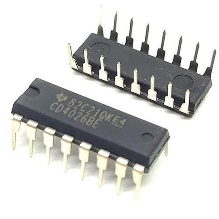 CD4026BE CD4026 CD-4026 4026 DIP-16 Pin Package Joh-nson Decade Counter with Seven Segment Display Driver CMOS IC Breadboard Friendly IC