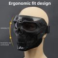 Face Mask Outdoor Riding Windproof Helmet Skull Mask Reinforced Lens Motorcycle Goggles Sports Riding Mask. 
