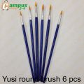 Yu SI Artis Paint Brushes Acrylic Oil Watercolor 6 Pcs. 