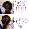 2pcs Women Hair Twister Bun Maker Braider DIY Hair Braiding Styling Tools Ponytail Hairstyles Clip Loop Stick Hair Accessories. 