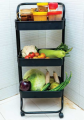3 Layer Kitchen Cabinet Kitchen Rack Kitchen Trolley Kitchen Storage Rack Dapur Rack Memasak Beroda With Wheels Durable. 