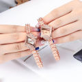 Rose Gold Tone Analog Watch Quartz Bracelets Watchs For Women.