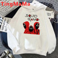 Korean Squid Game Hoodies Men Kawaii Cartoon Harajuku Unisex Winter Warm 456 Graphic Streetwear Funny Anime Sweatshirts Male.