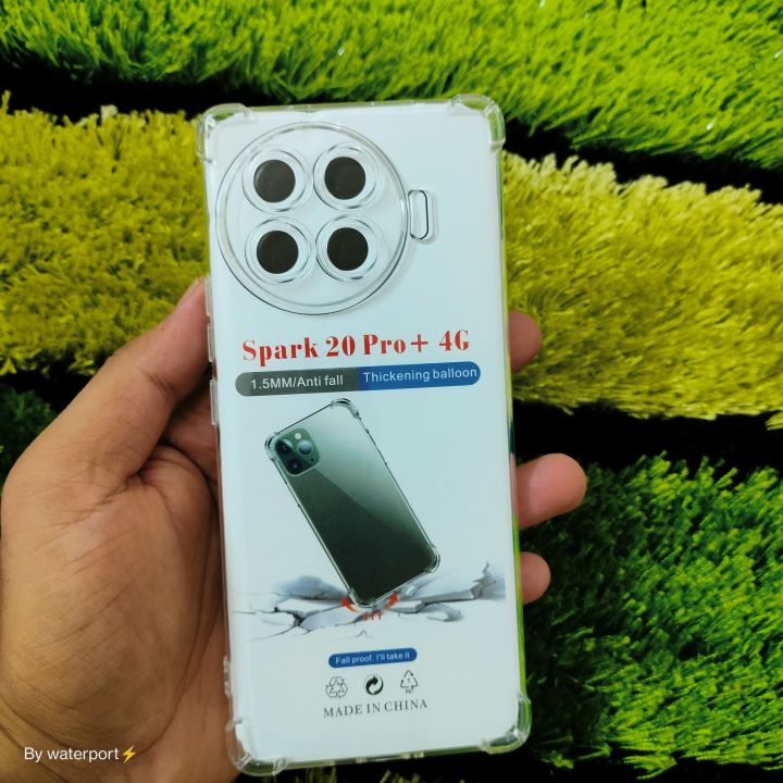 Tecno Spark 20 Pro+ Back Cover Soft Transparent Tpu Back Case Water Crystal Clear With Camera Bump Protection Case Tecno Spark20ProPlus Tecno Spark 20 Pro Plus Back Case