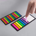 Color Fluorescent Note Label Paper Writable Mark Plastic Book Student Stationery Office Supplies.